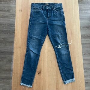 Lucky Brand Dark Blue Distressed Skinny Jeans